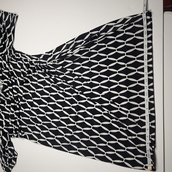 MSK BLACK & WHITE PRINT Midi Dress Size S - Picture 12 of 12